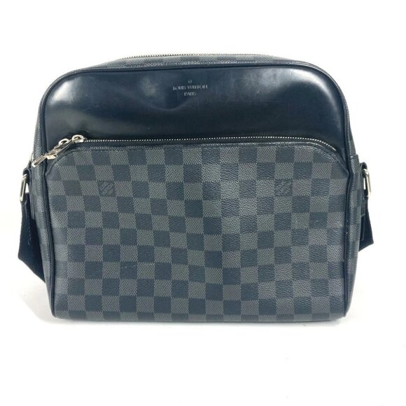 LOUIS VUITTON N41408 Damier Graphite Dayton PM Messenger Shoulder Bag Black - Picture 1 of 15